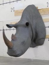 Real Skin Reproduction Horn Rhino Sh Mt *TX RES ONLY* TAXIDERMY