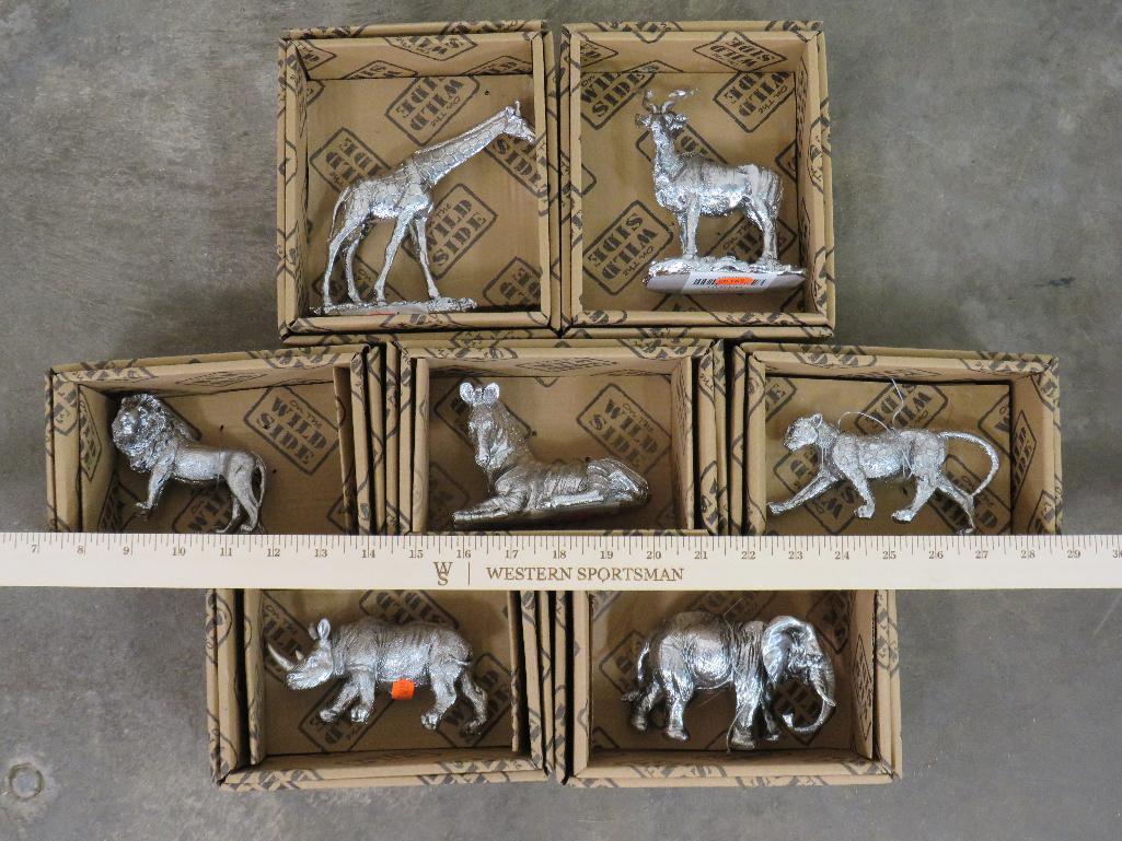 7 Resin African Animal Figurines (New in Box) DECOR