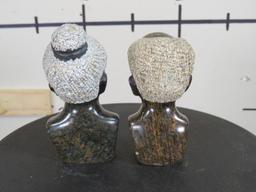 2 Miniature Stone Busts(ONE$) AFRICAN ART