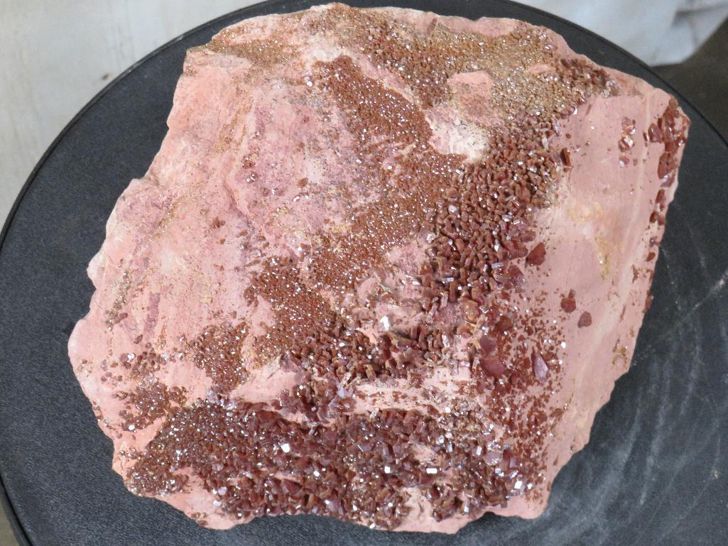 Stunning Vanadite Crystal Formation on Sandstone ROCKS&MINERALS