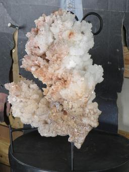 Big Beautiful Cave Calcite Stalactite formation on Crystal w/Stand ROCKS & MINERALS