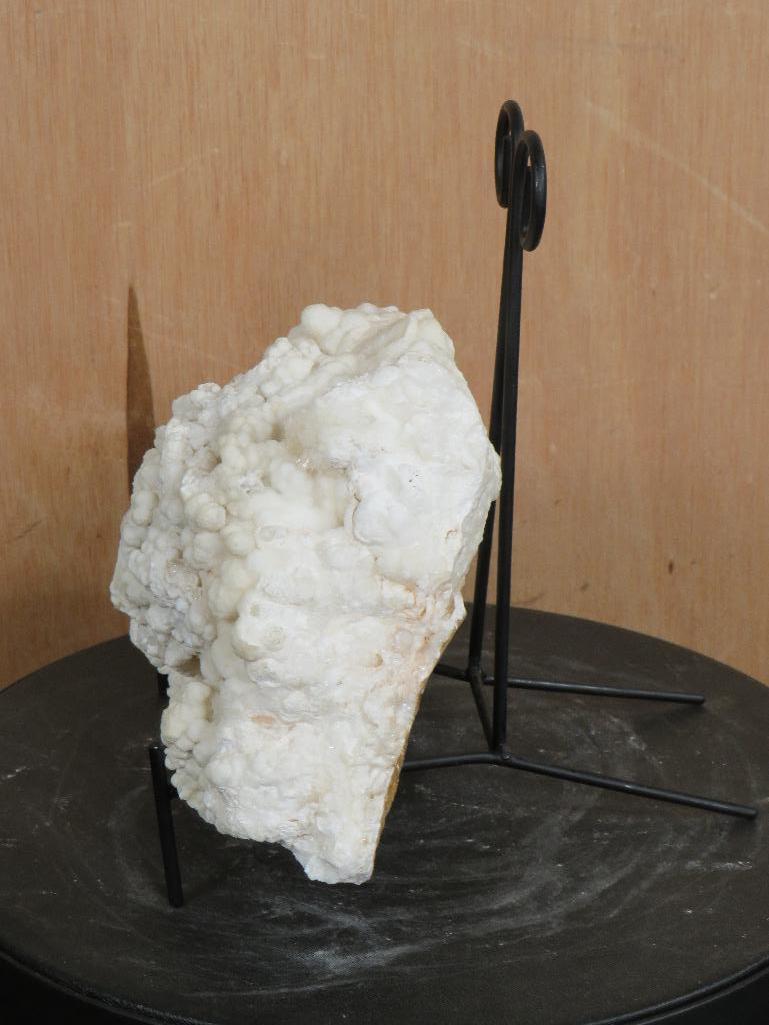 Beautiful White Argonite/Natural Kokoweef Formation/Cluster w/Stand ROCKS & MINERALS