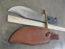 XL Knife w/Wooden Handle and Leather Sheath KNIVES
