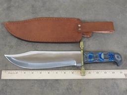 XL Knife w/Wooden Handle and Leather Sheath KNIVES