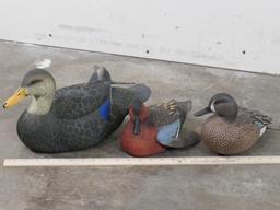 3 Beautifully Crafted Ducks Unlimited Special Edition Wood Duck Decoys (ONE$)