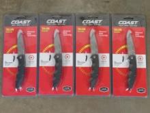 4 COAST Pocket Knives New in Package 3"Blade (ONE$) KNIVES