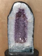 XL Beautiful Polished Amethyst Geode Cathedral w/Cutbase (From Brazil) ROCKS & MINERALS