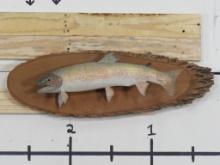 Real Skin Trout on Natural Wood Plaque TAXIDERMY