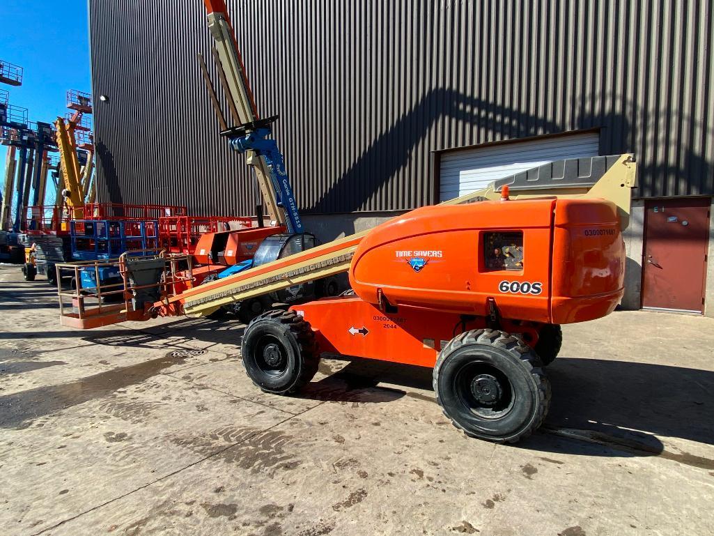 JLG 600S Rough Terrain Boom Lift (S/N 300071687, Year 2003), with 60' Platform Height, 49.47'