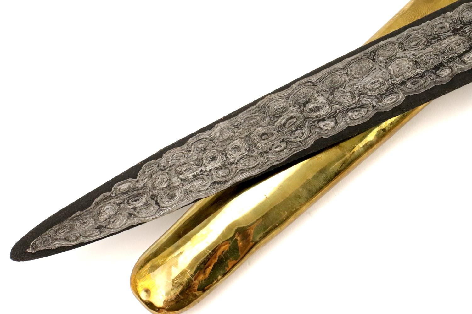 Very Good Early 20th C. Indonesian Yogyakarta Java KERIS Dagger ~ Fine Damascus Blade of Rare Patter