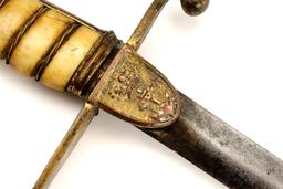 Highly Unusual 1805 Model English Navy Officer's Dirk / Sword with Rapier Blade ~ French Napoleonic