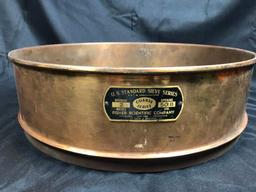 US Standard Sieve Series Brass Sifter (2in Opening), Fisher Scientific Co.,