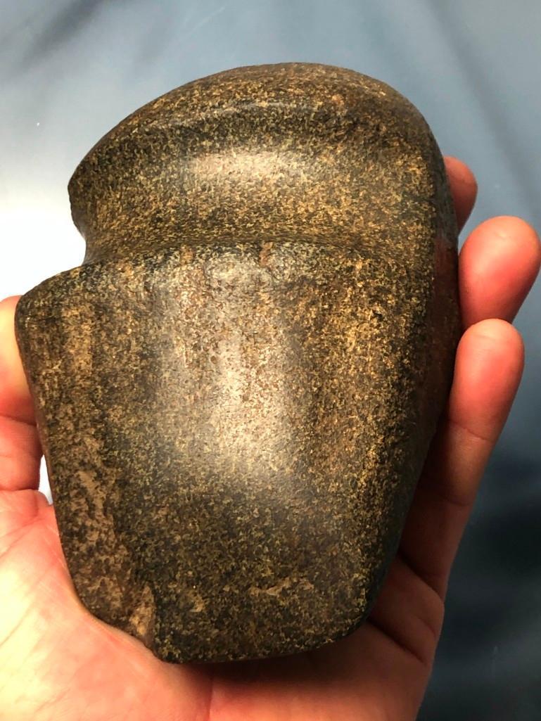 HIGHLIGHT Hardstone Wisconsin Fluted Axe, Rock Co., WI. 5 1/2" Long with Multiple Flutes on one Face