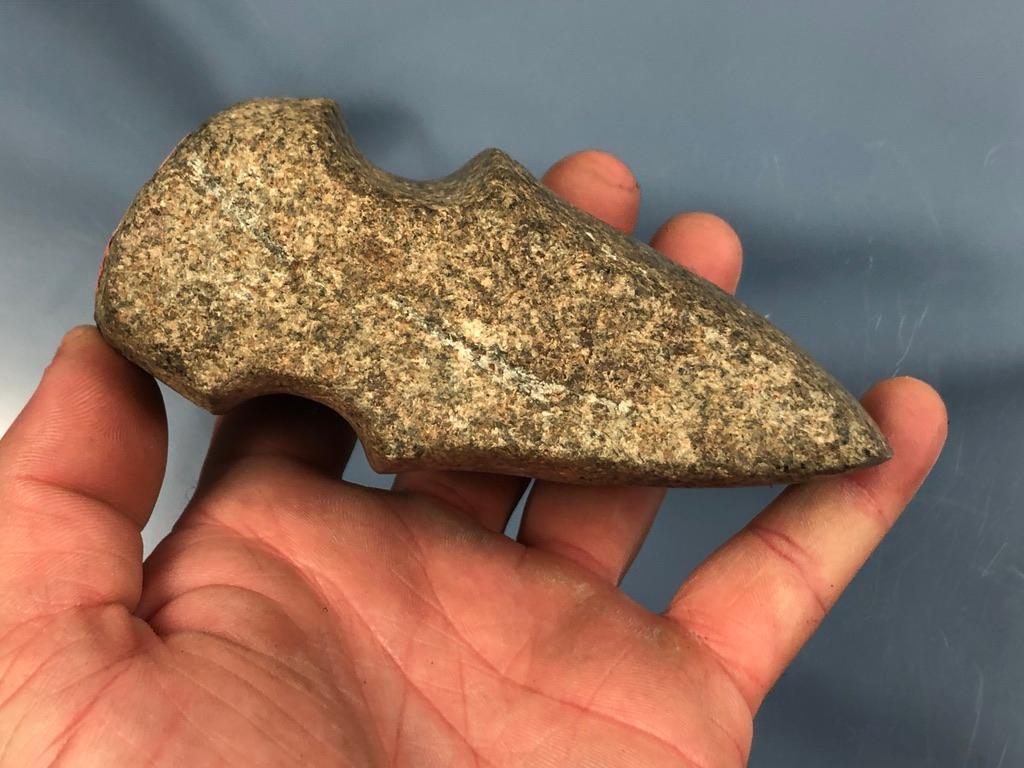 Keokut Axe, Granite Hardstone, Found Near LaGrand, Tama Co. IA, 3/4 Groove, Ex: Lee Hallman