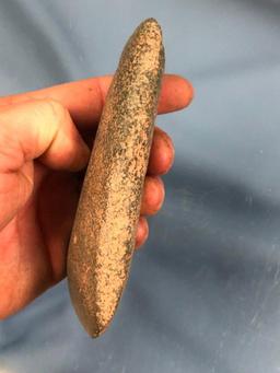 Wide Polished Celt, 5 1/4" Long, Pennsylvania, Ex: Hallman Collection