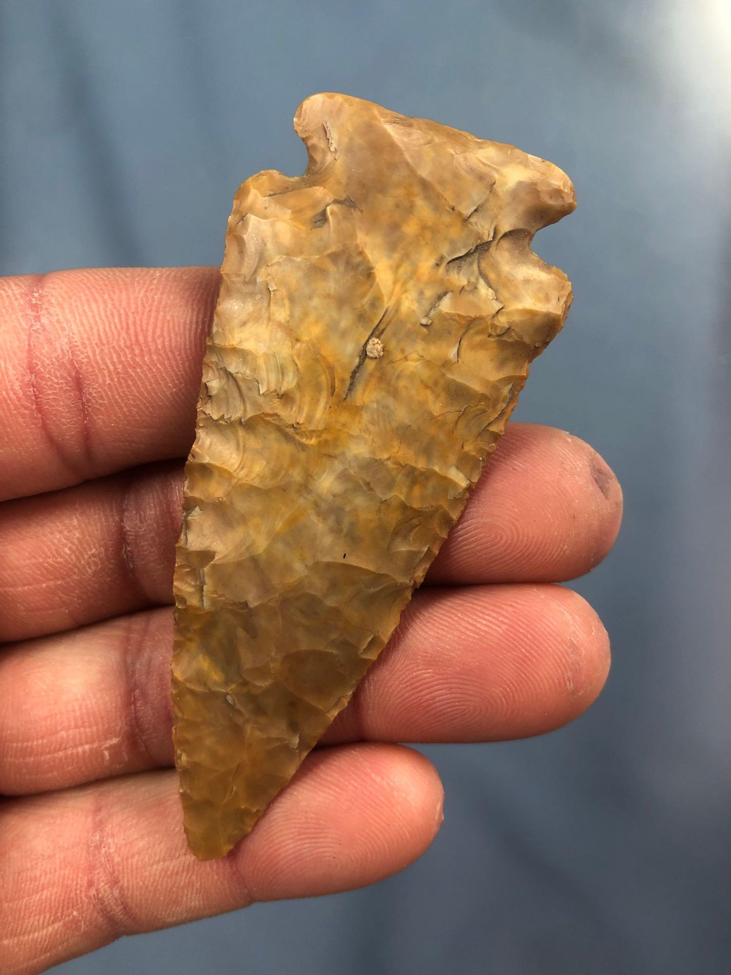 HIGHLIGHT 3 1/6" Colorful Flint Ridge Intrusive Mound Point, Wood Co., Ohio