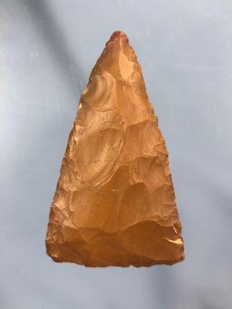 Large 2 1/4" Jasper Triangle Point, New Jersey Find along Musconetcong River