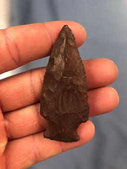 2 1/2" Heat-Treated Red Jasper Broad Style Point, Lehigh Co., PA