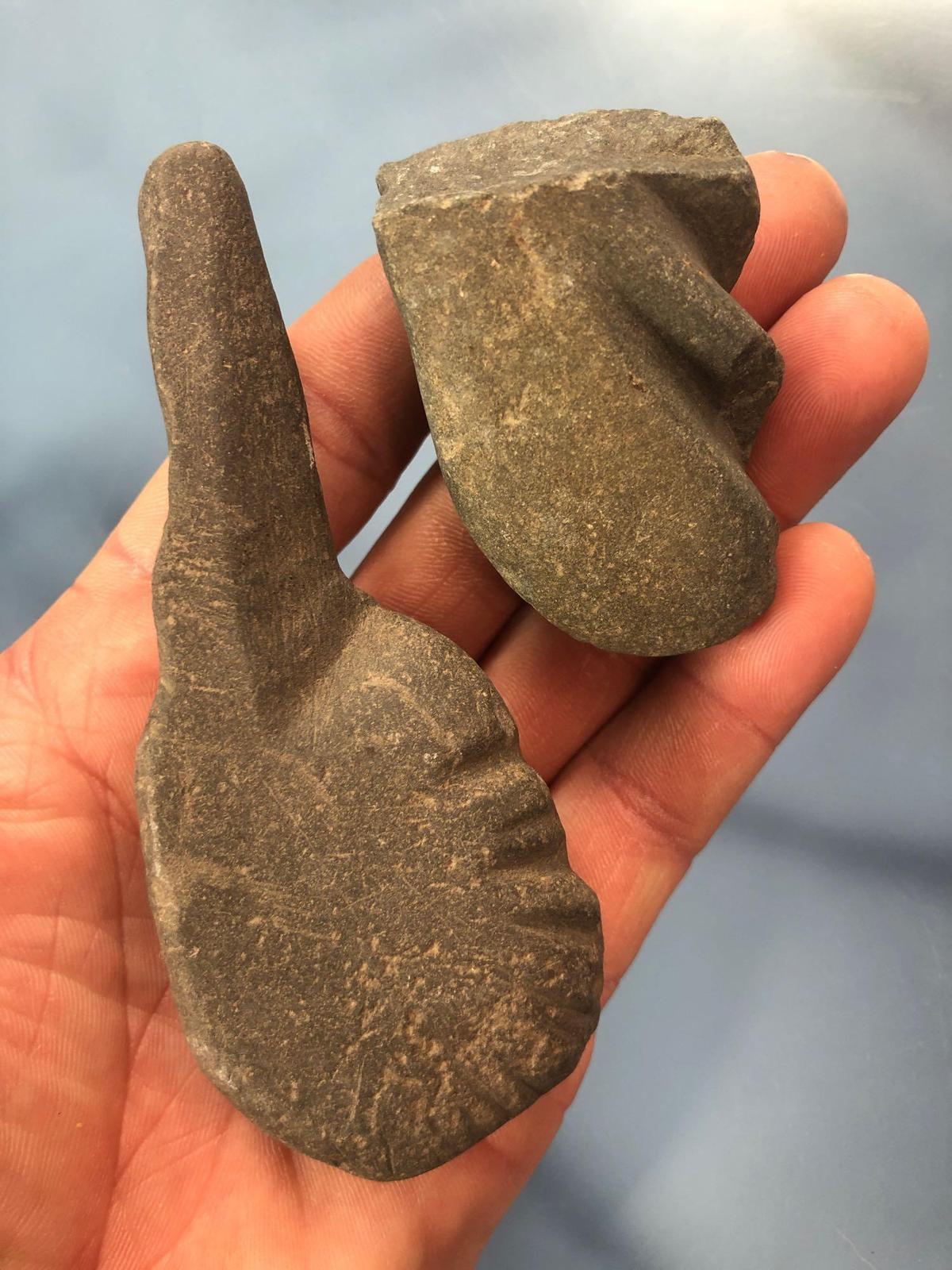 Pair of Abraiding Stones- Markley Farm, Montgomery Co., PA Ex: Lamar Mumbauer