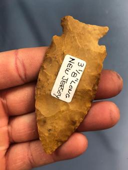 3 1/8" Jasper Jacks Reef Point, New Jersey Find, THIN Piece