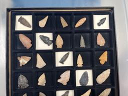 Lot of 35 Various Arrowheads, Central States Points, Ex: Summers, Longest 1 3/4"