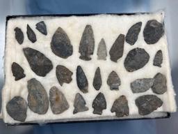 Lot of 26 Mainly Onondaga Arrowheads, Points, Found in New York, Ex: Summers