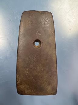 3 3/4" Trapezoidal Pendant, Slate, Found on the Boughton Hill Site, New York, Ex: Summers