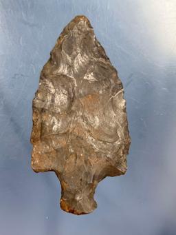 RARE 4" Onondaga Chert Hopewell, Found on Farwell Site, Scottsville, New York