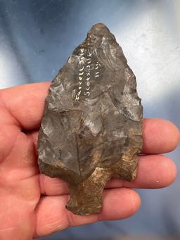 RARE 4" Onondaga Chert Hopewell, Found on Farwell Site, Scottsville, New York