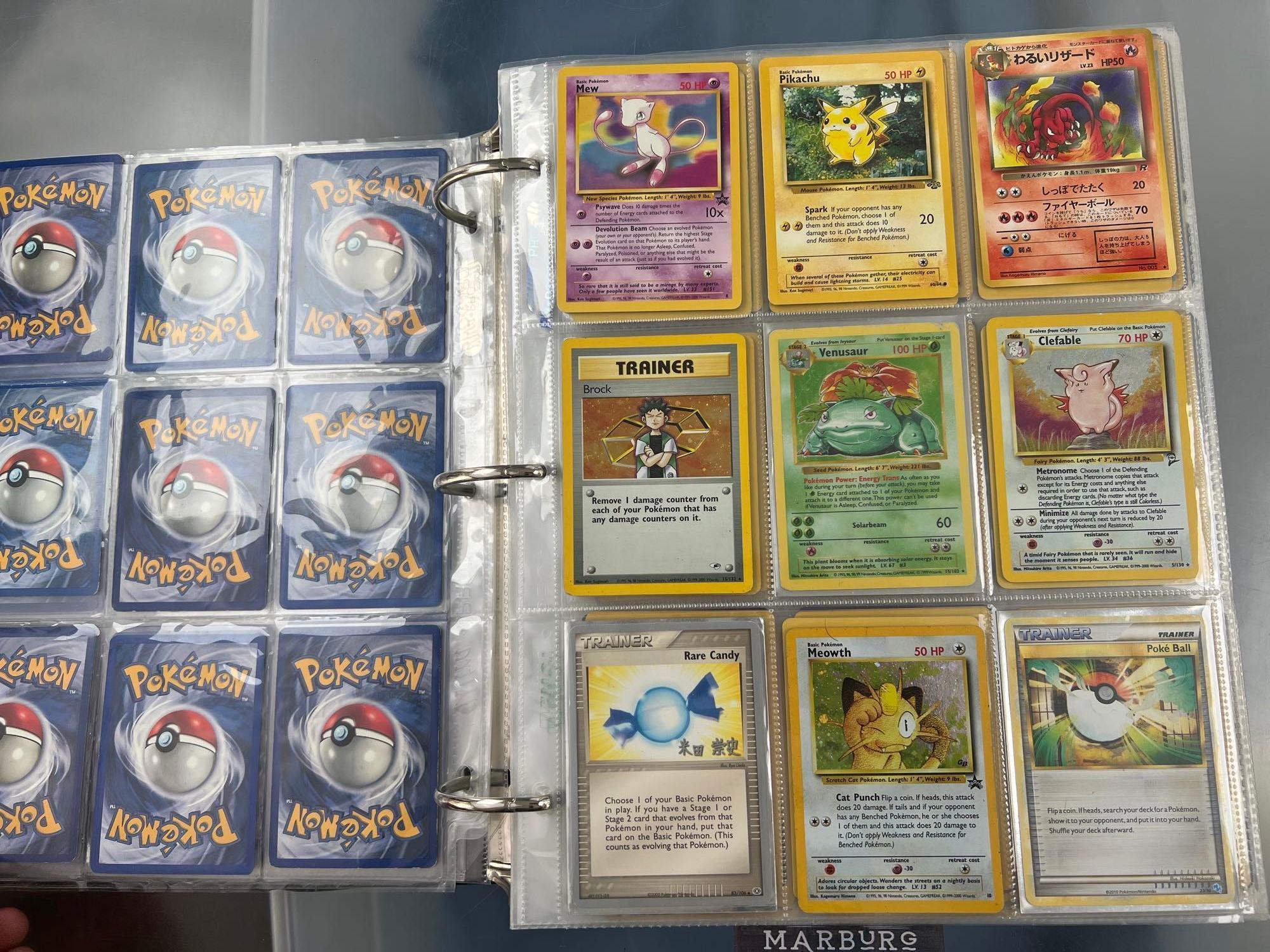 Massive 93-Page Binder Pokemon Cards, Mainly Old Sets, Charizard, First Editions, Shadowless