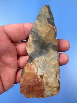 COLORFUL 4 5/8" Flint Ridge Blade, Found in Ohio, Nicely Made