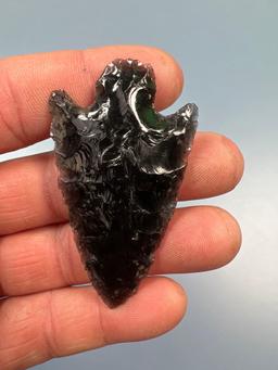 2 7/16" Obsidian Stemmed Point, Found in California, Additinoal California Pieces Towards end of Auc