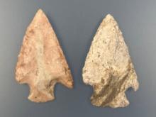 Pair of Corner Notch Synder Points, Longest is 2 3/", Ex: Hanning Collection