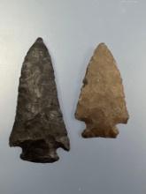 3 FINE Corner Notch Points, Longest is 2 9/16", Found in Pennsylvania, Ex: Barry George Collection