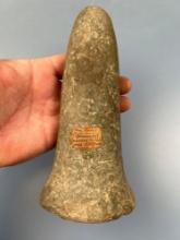 HIGHLIGHT Best of Best 7" Bell Pestle, Found in Warren Co., NJ in 1942 by E.R. Stiles, From a Collec