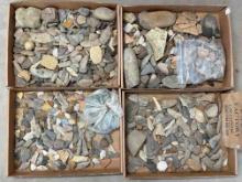 MASSIVE Lot of 100's Various Site Material, Tools, Arrowheads, Bannerstone Halves, Axes, Celts, Foun