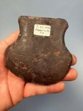RARE 3 1/2" Hematite Notched Axe/Tool, HEAVY, Found in Adams Co., Illinois, Ex: Walt Podpora