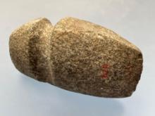 SUPERB 5 3/4" Polished Granite, 3/4 Grooved Axe Found in Pike Co., Illinois, SITS ON END, ex: Reed,