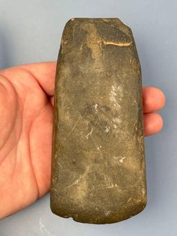 5 3/8" Polished Bit Celt, Found in Warren Co., New Jersey, Ex: Gingles Collection