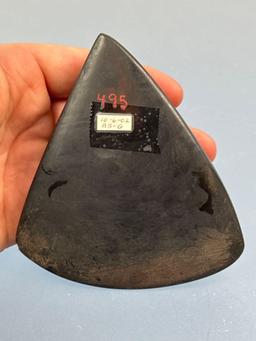 Interesting 4 1/4" Triangular Celt, Hematite, Found in Missouri, Ex: Bob Sharp Collection, Sharp Bit