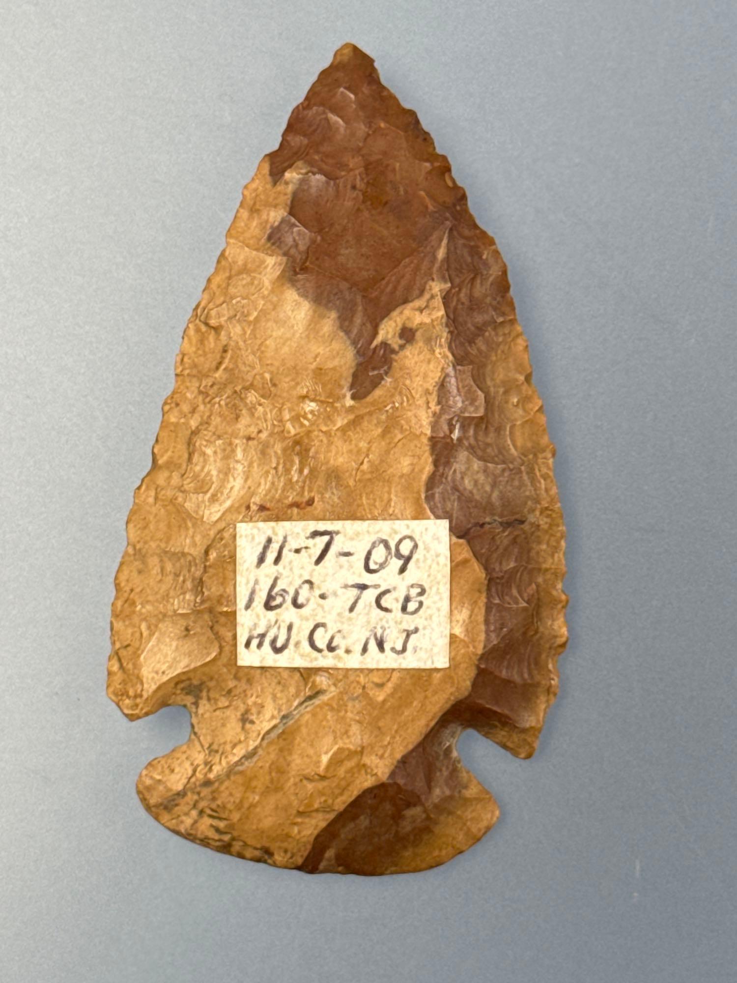 FINE 2 1/4" 2-Tone Jasper Dovetail, Found in Hudson Co., New Jersey, Fine Example, Great Condition!