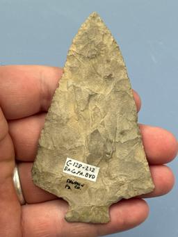 SUPERB 3 5/8" Paper Thin Perkiomen Point, Found in Dauphin Co., PA, Minor Restoration to Corner of B