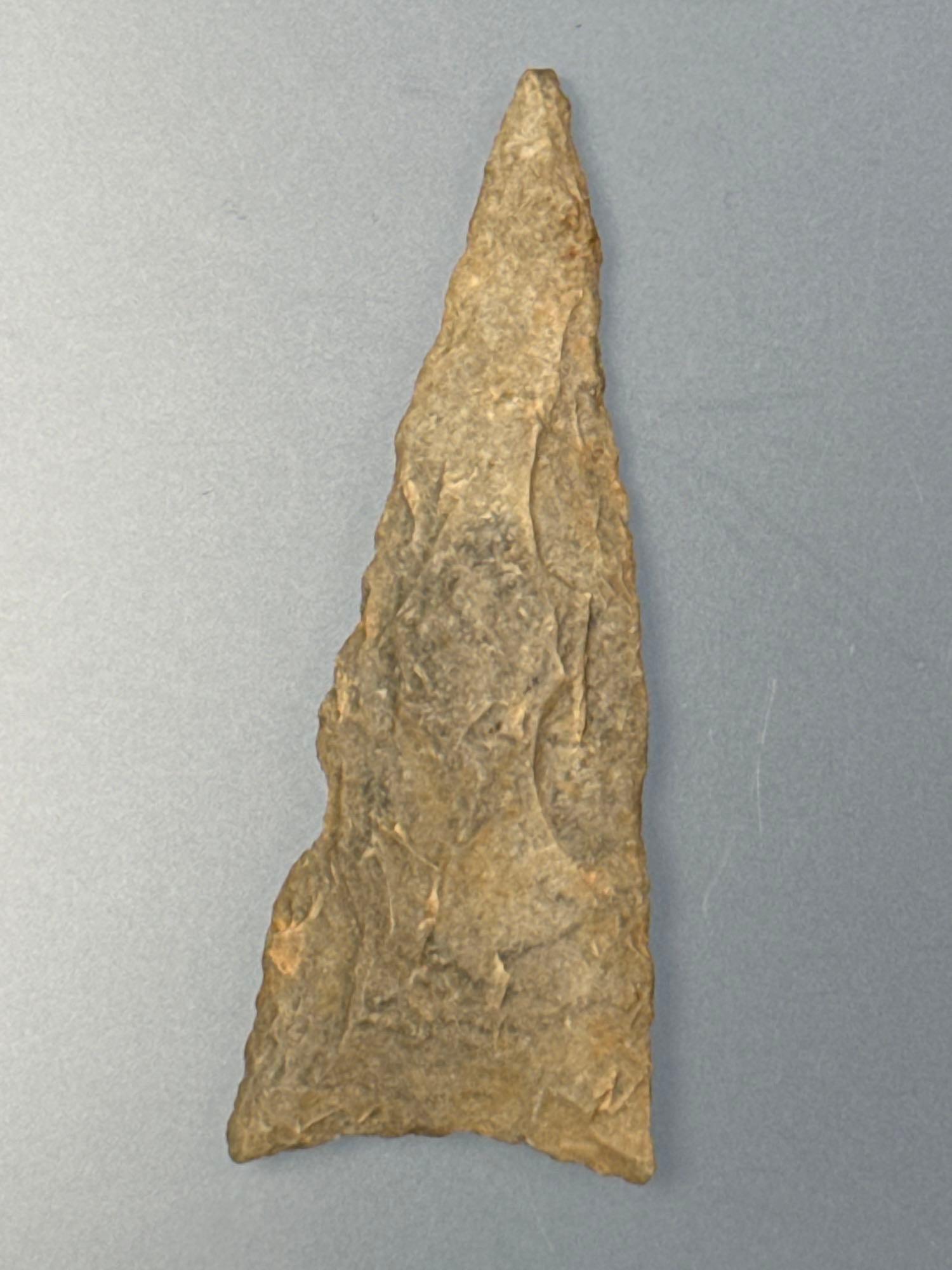 2 1/4" Large Triangle, Found in Lehigh Co., PA, Rhyolite, Purchased at a Rich Johnston Auction