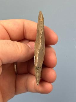 3" Heavily Resharpened Genesee Point, Onondaga Chert, Found in Erie Co., NY