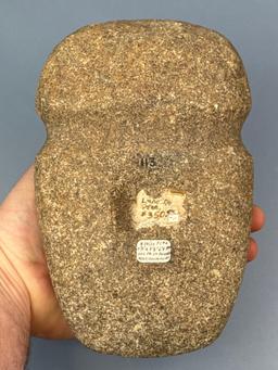EX: Payne 7 7/8" Full Groove Hardstone Axe, Heavy, Found in Lancaster Co., PA, Ex: PAYNE, Reed, Hend