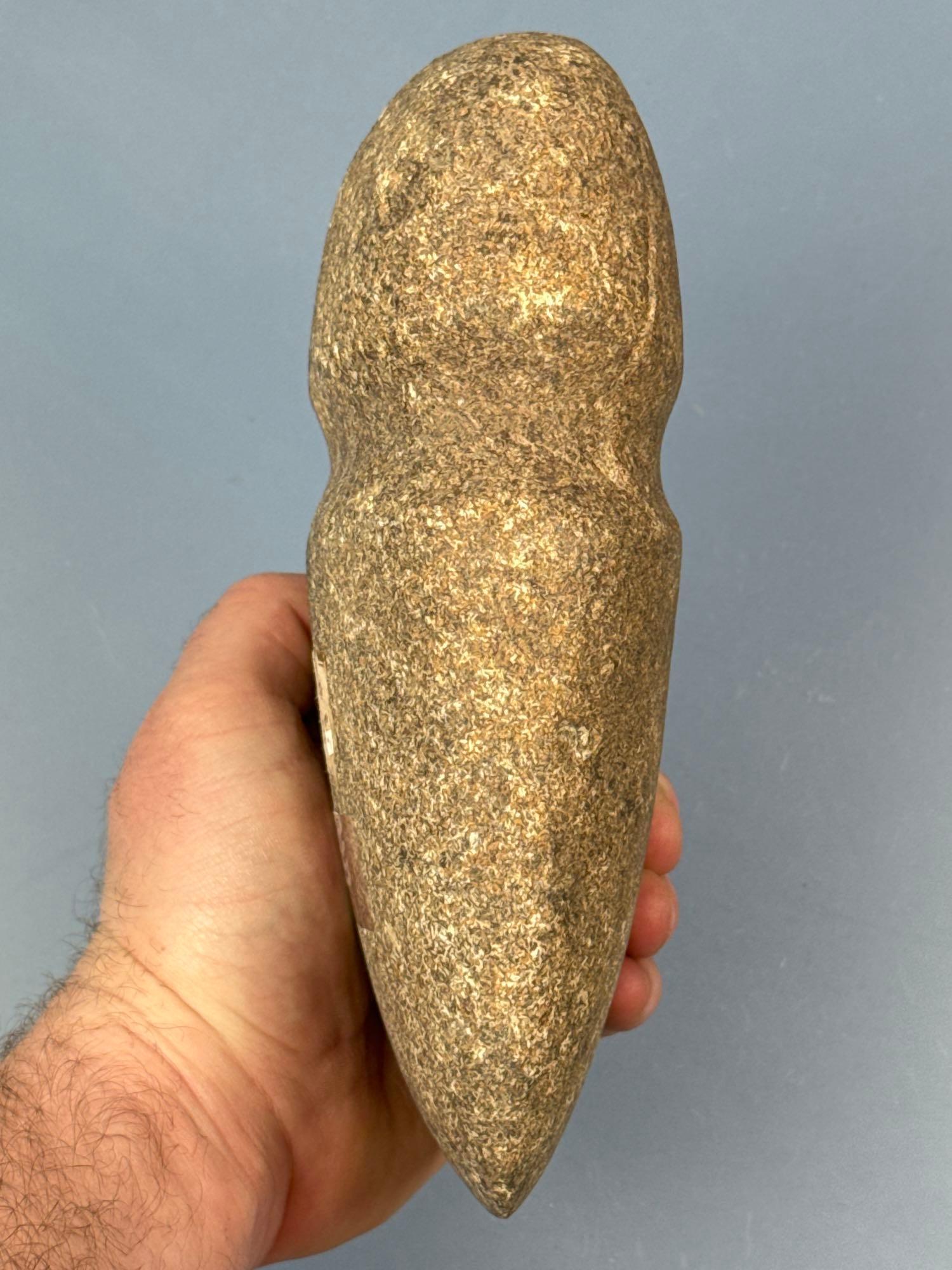 EX: Payne 7 7/8" Full Groove Hardstone Axe, Heavy, Found in Lancaster Co., PA, Ex: PAYNE, Reed, Hend