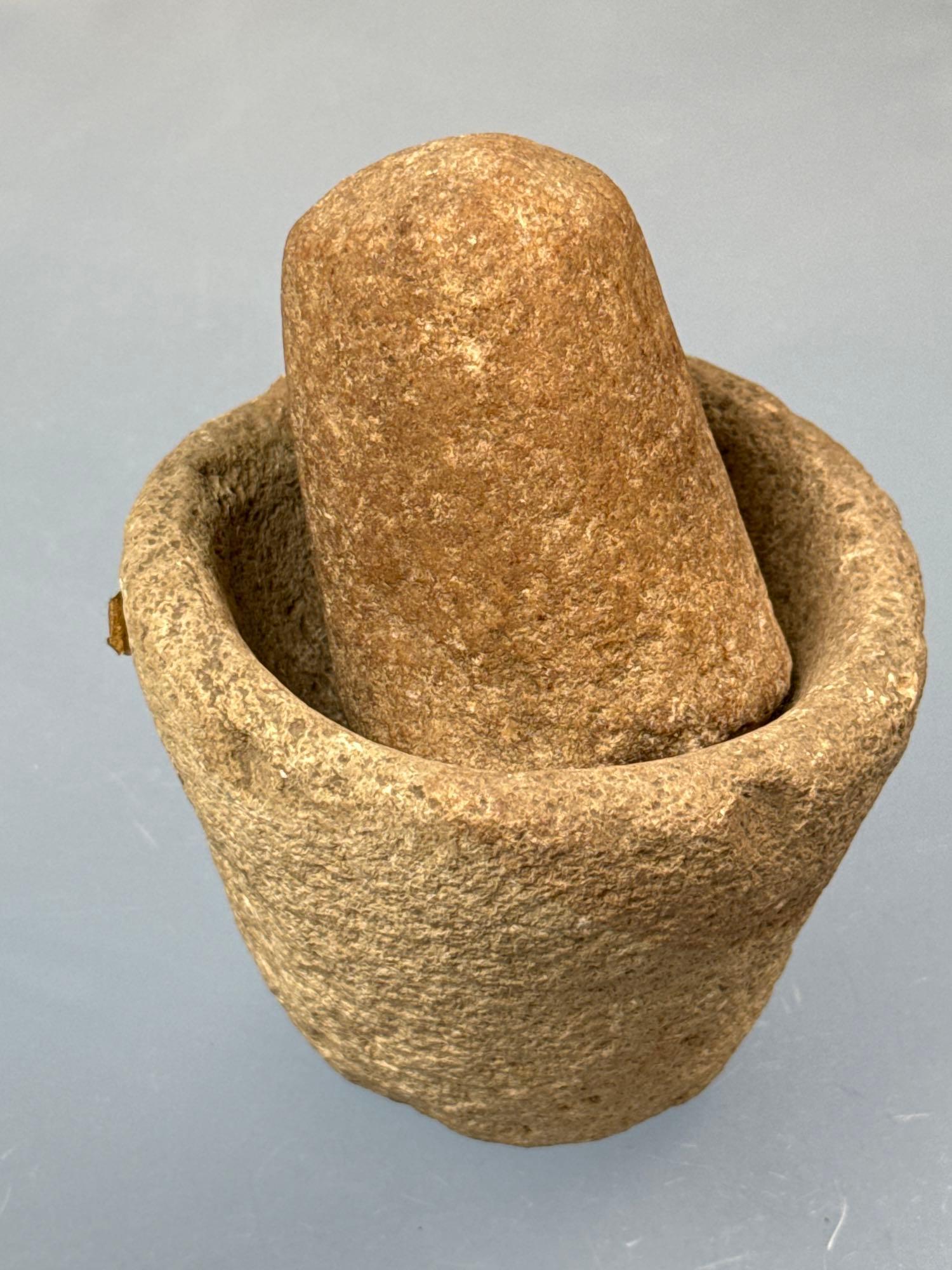 Pestle and Stone Mortar/Bowl, Found in Ross Co., Ohio, Set was Purchased for $25 in 1996 from Mr. Li