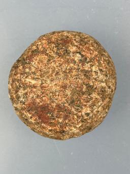 2 1/8" Diameter Granite Double Cupped Discoidal, Found in New Jersey