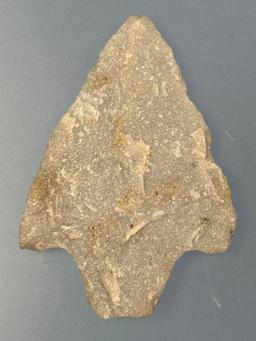 2 3/4" Quartzite Point, Contracting Stem, Found in PA, Ex: Ackley Collection
