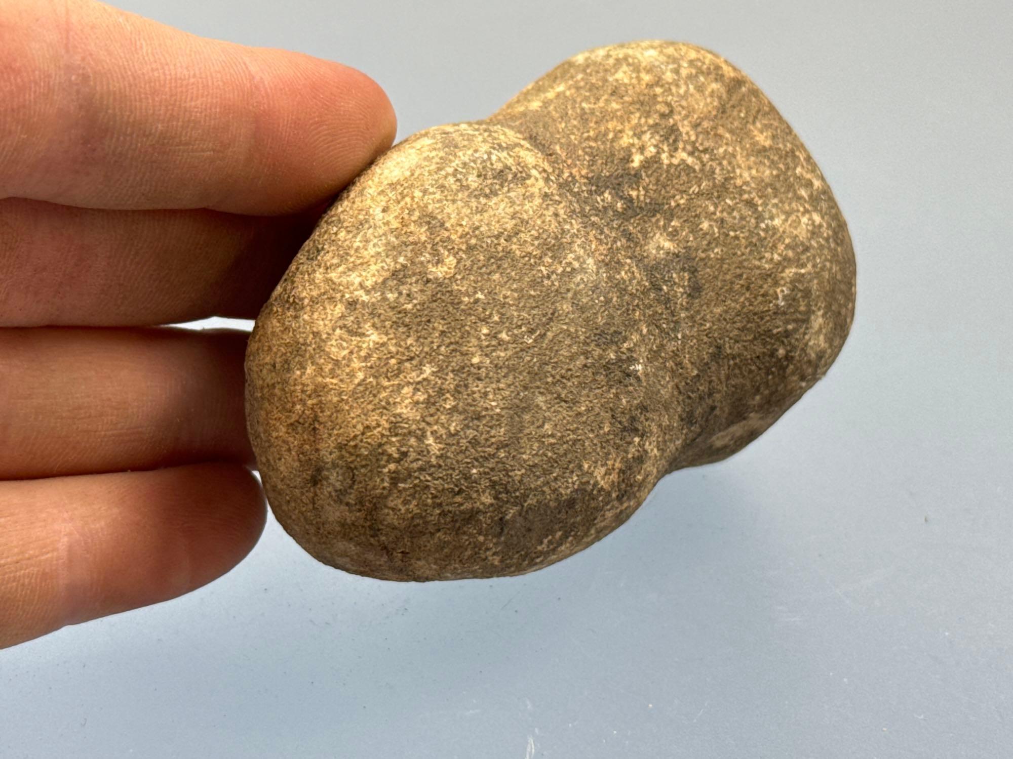 2 7/8" Grooved Hammerstone, 3/4, Found in New Jersey